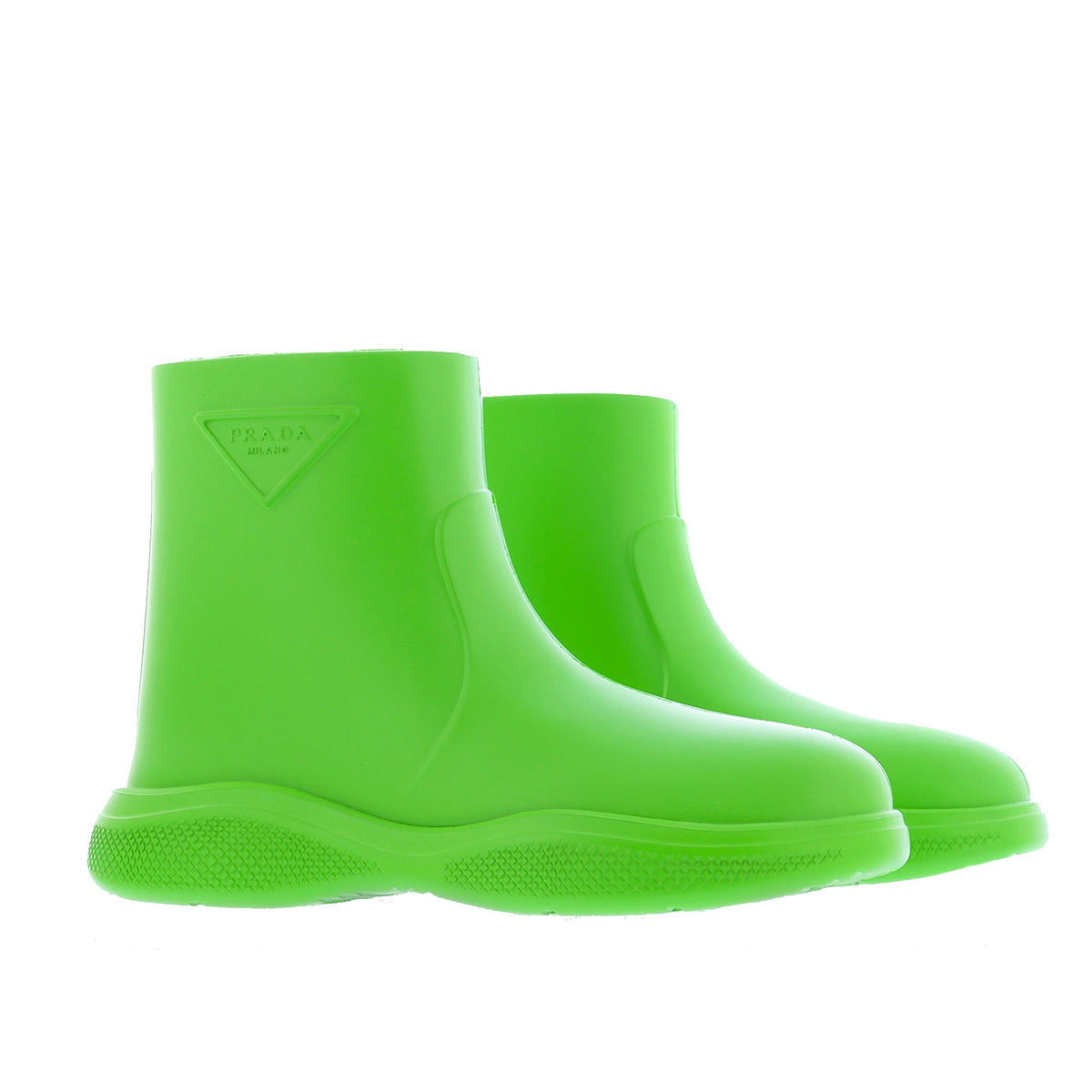 Prada Women's Logo Rubber Booties