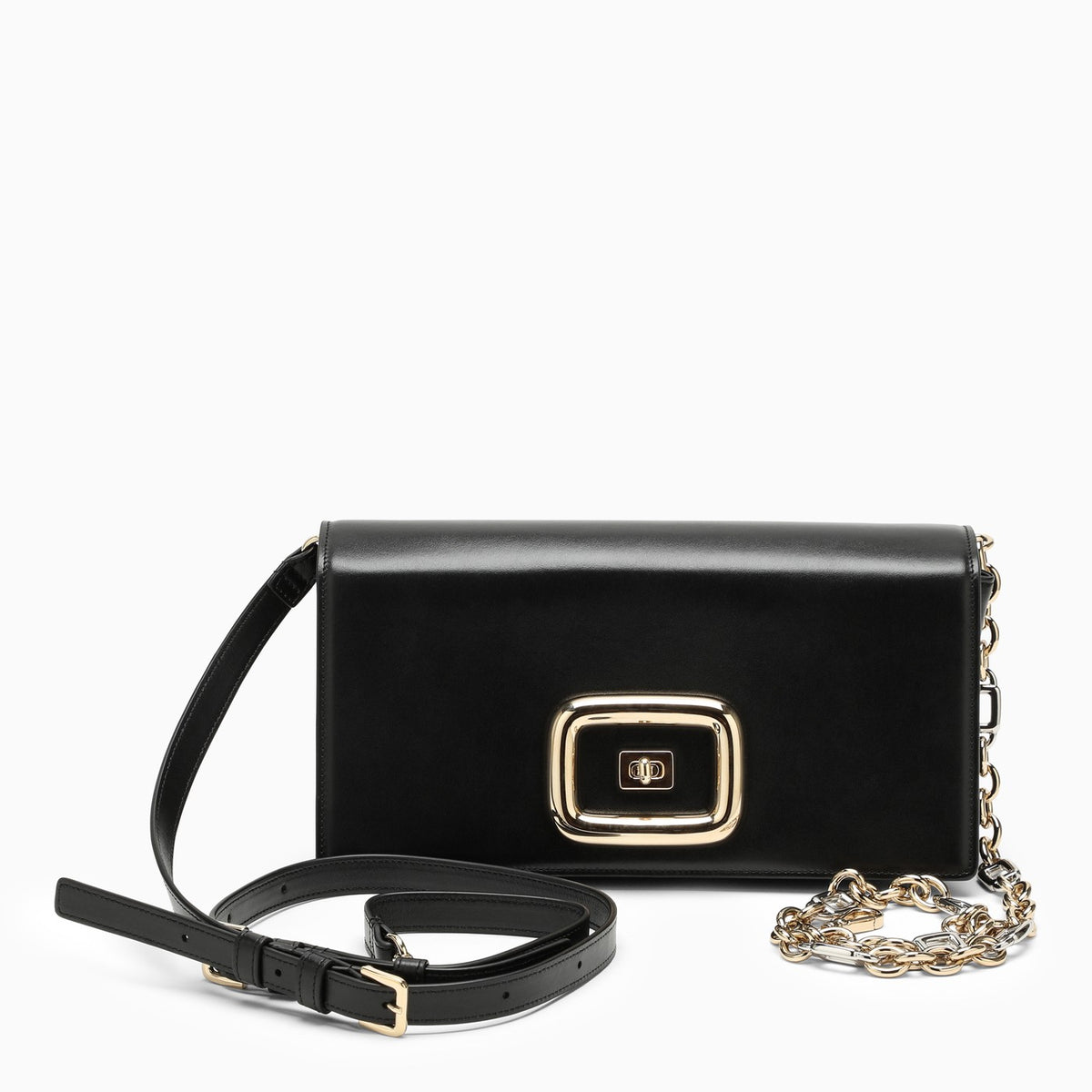 Roger Vivier Black Small Viv 'Chocチェーンバッグ | Balardi