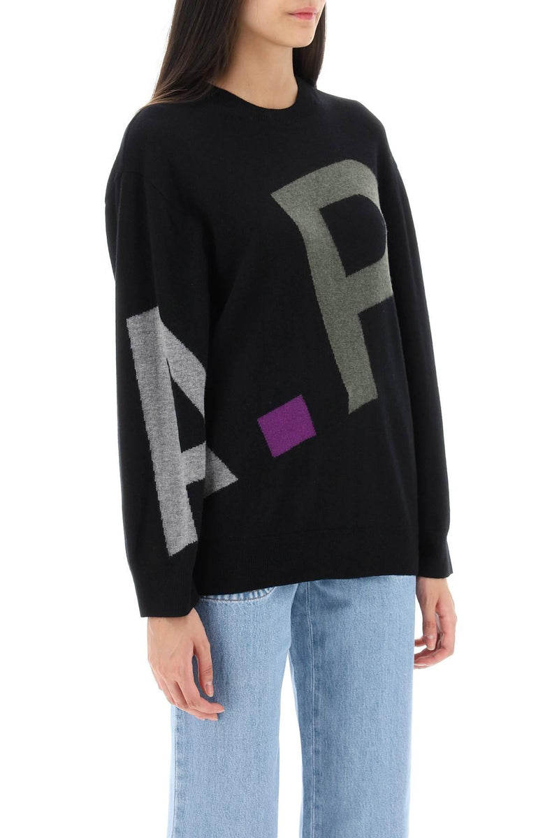 A.P.C. Sweater In Virgin Wool With Logo Pattern