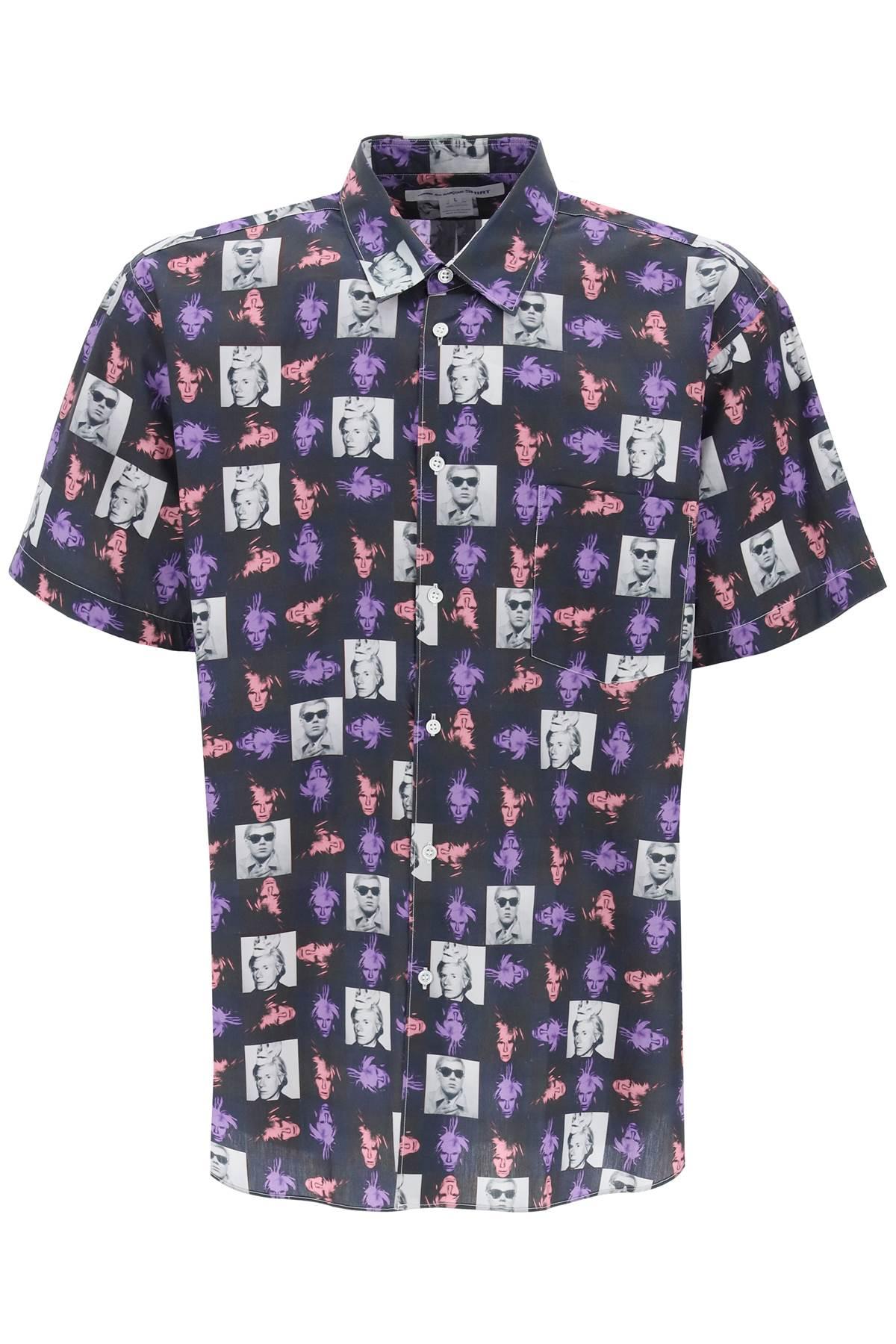 comme des garconsシャツアンディウォーホルプリント付き半袖シャツ  