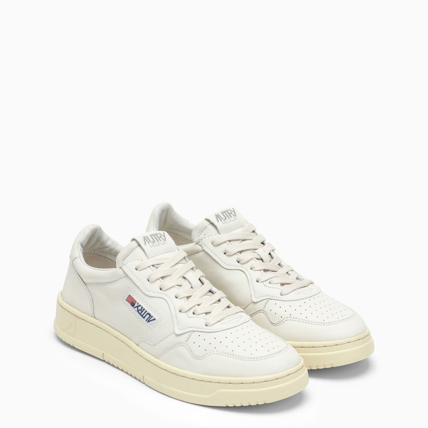 Autry White Cream Leather Medalist Sneakers | Balardi