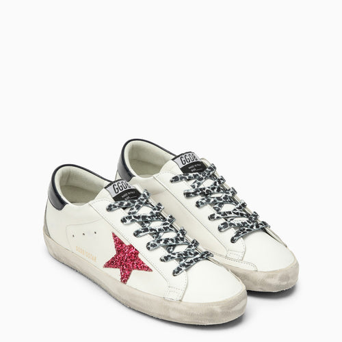 Golden Goose White/Fuchsia/Blue Super Star Sneaker | Balardi