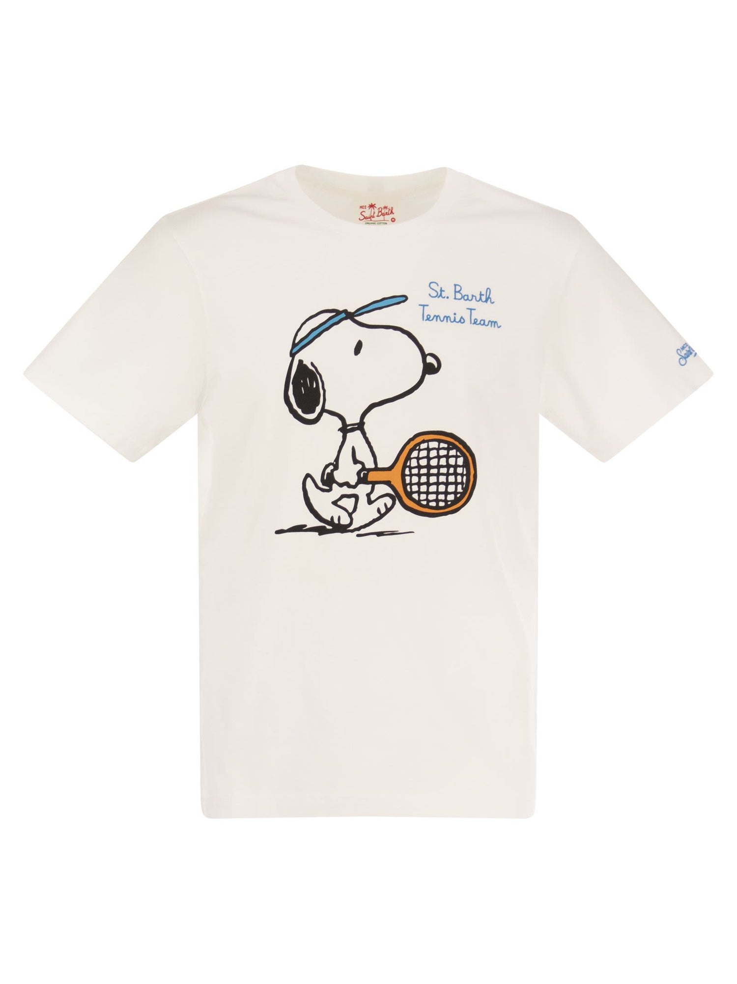 Mc2 Saint Barth Cotton T Shirt With Snoopy Tennis Print | Balardi