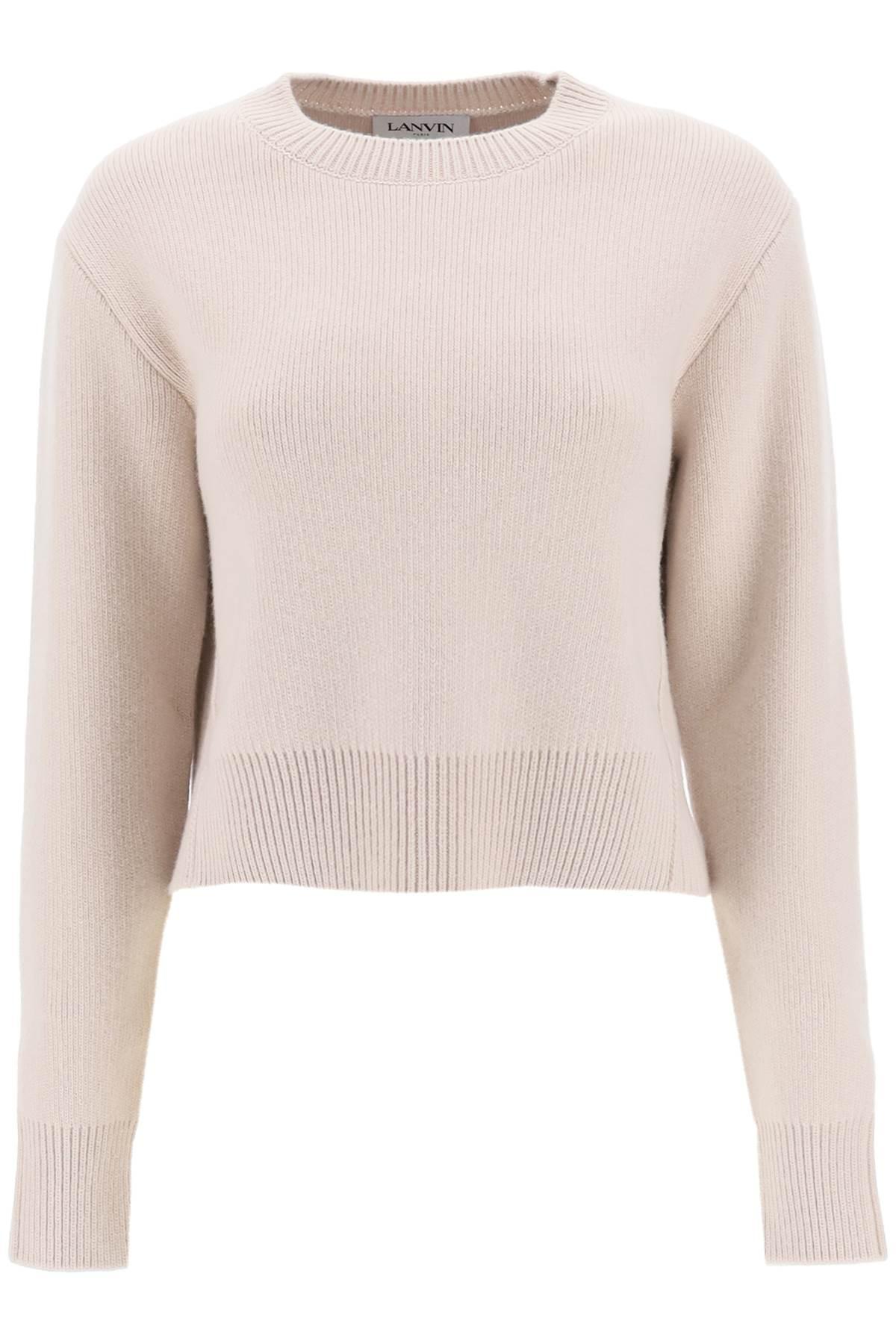 Cropped wool and cashmere sweater